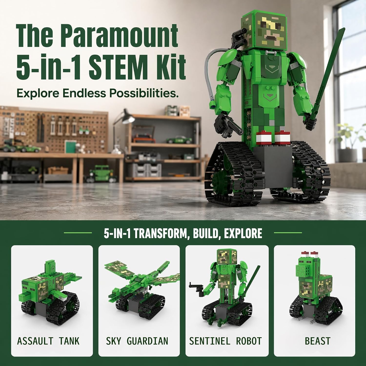Paramount 5-in-1 STEM Robot Kit - Hình 2